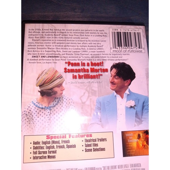 Sweet and Lowdown DVD - Picture 3 of 3